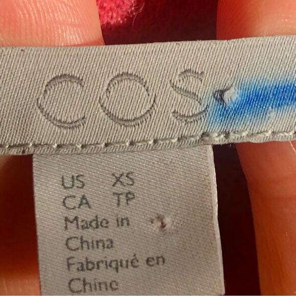 COS mock neck wool cotton blend sweater mauve/rose sz xs - Picture 5 of 5